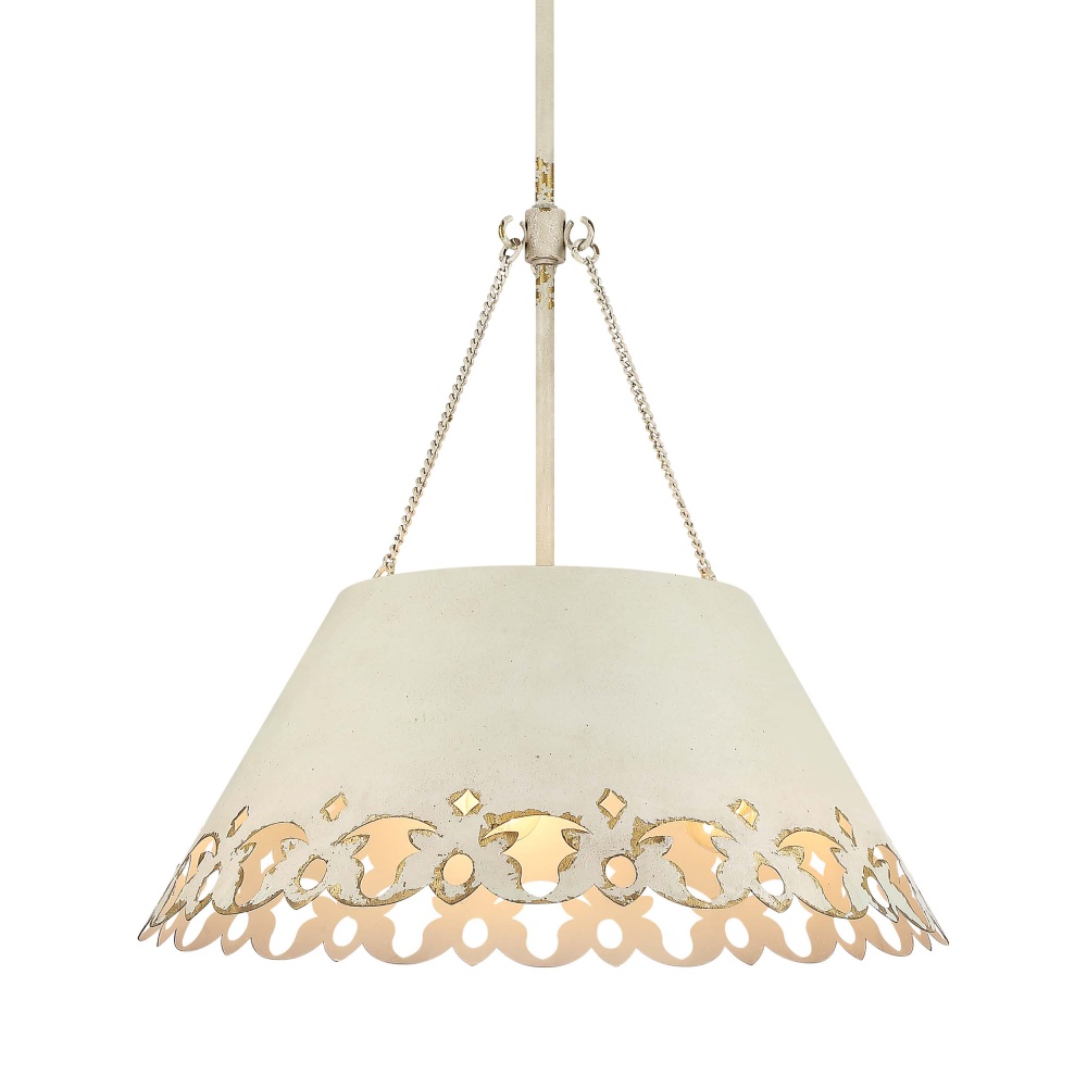 Wry Lighting Eloise 5-light Pendant in Antique Ivory